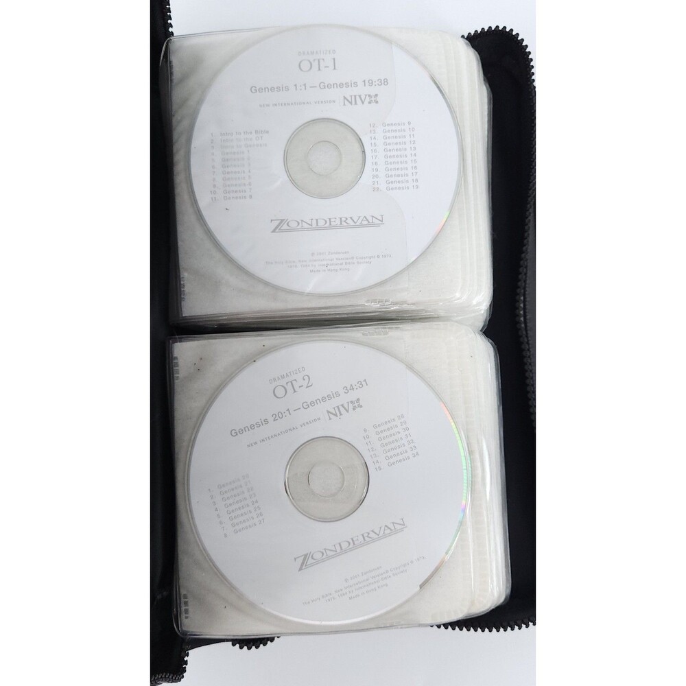 Zondervan NIV Audio Holy Bible Complete 64 CDs In Zippered Binder Case 2001